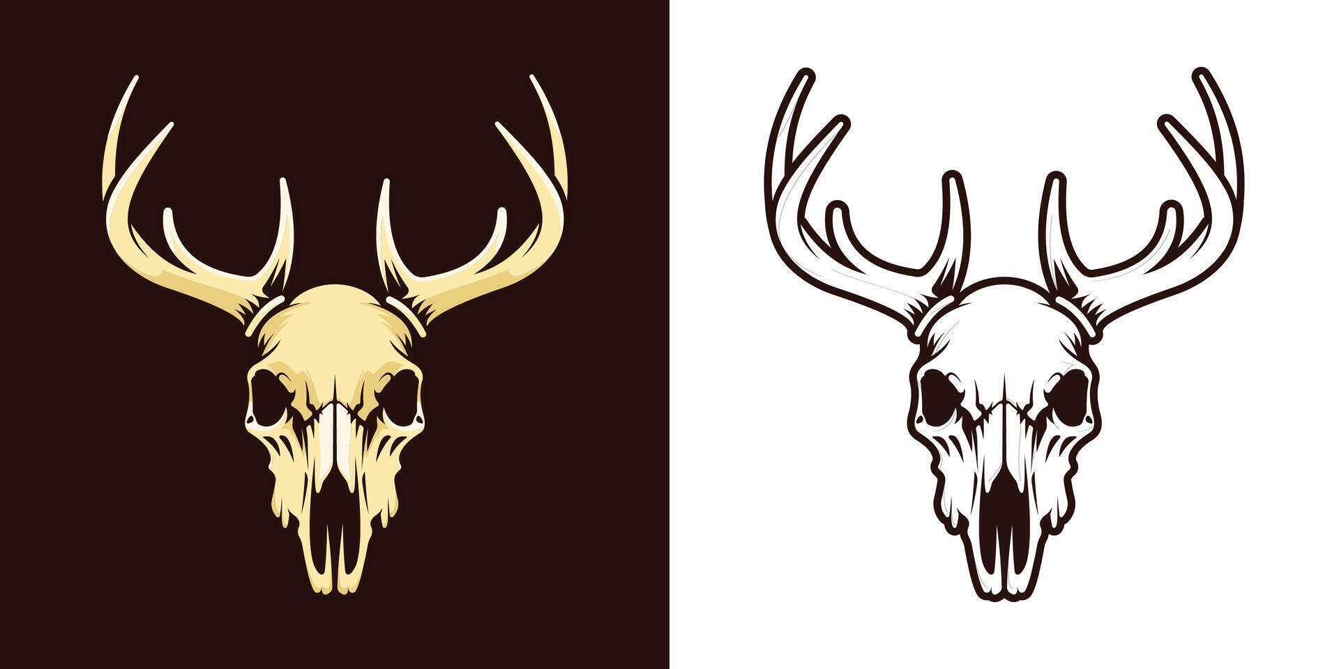 Deer Skull Mascot Illustration vector