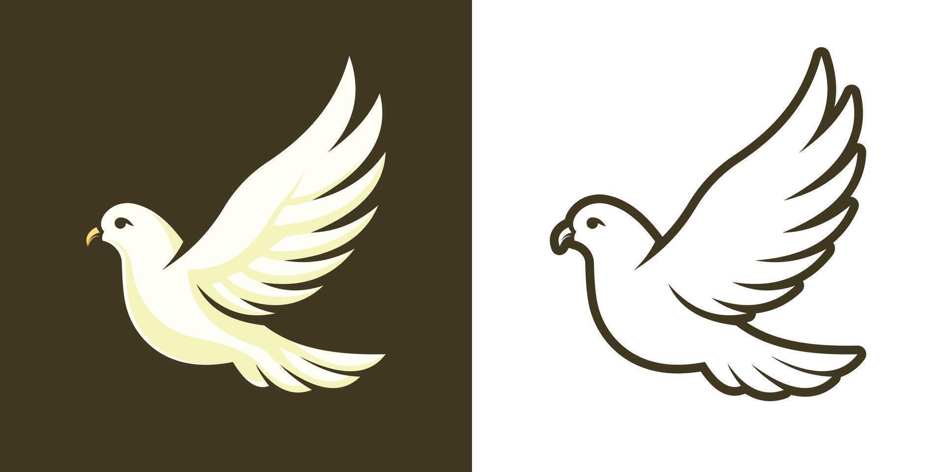 Dove Mascot Illustration vector