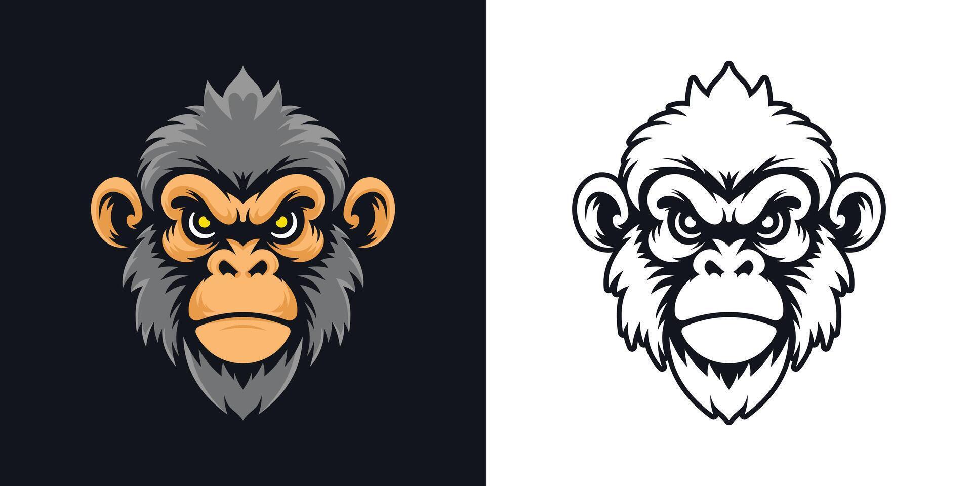 Monkey Mascot Illustration vector