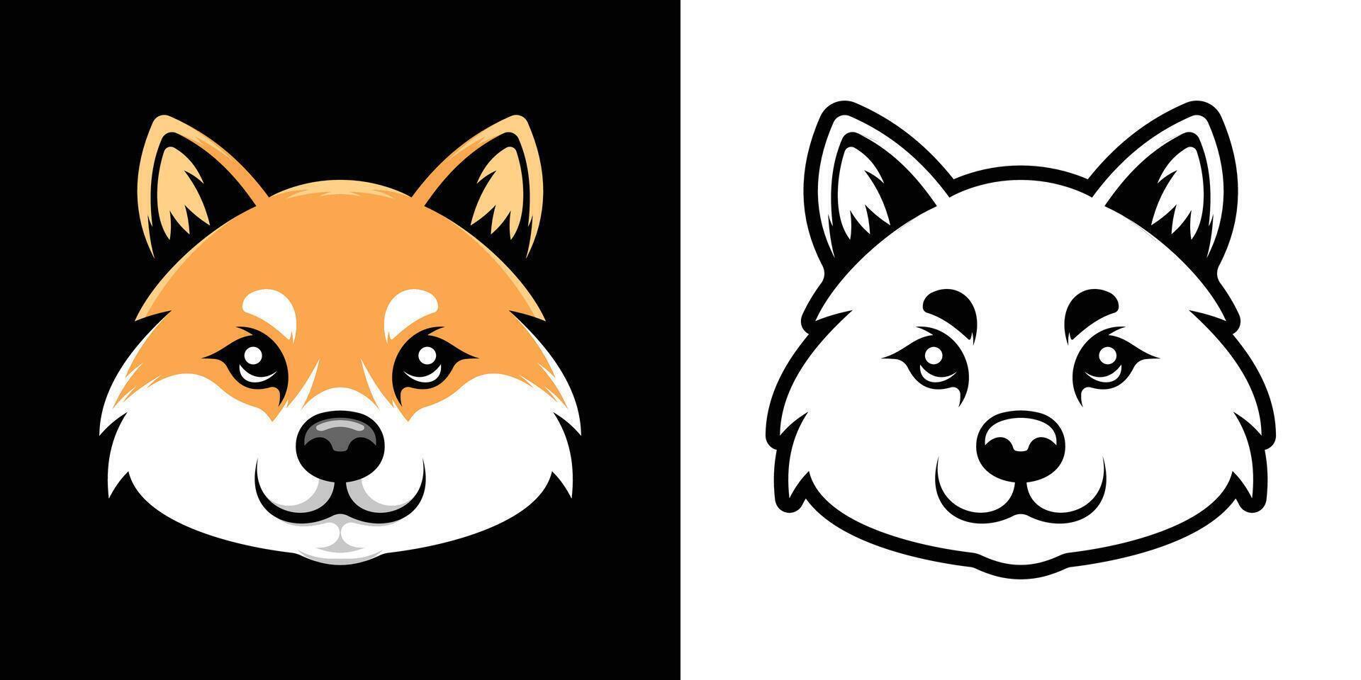 Shiba Inu Dog Mascot Illustration vector
