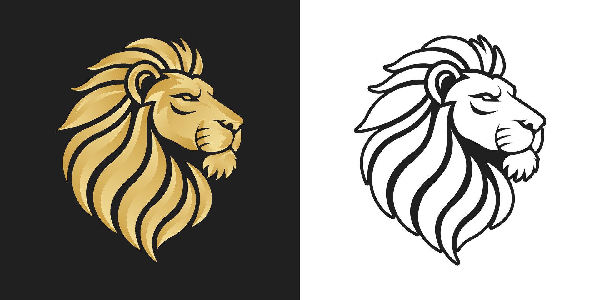 Gold Lion Mascot Illustration 48453206 Vector Art at Vecteezy