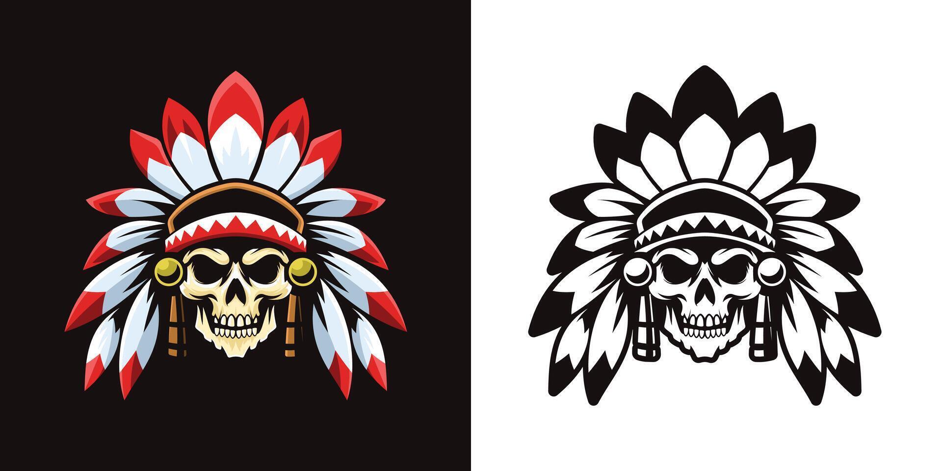 Undead Apache Mascot Illustration vector