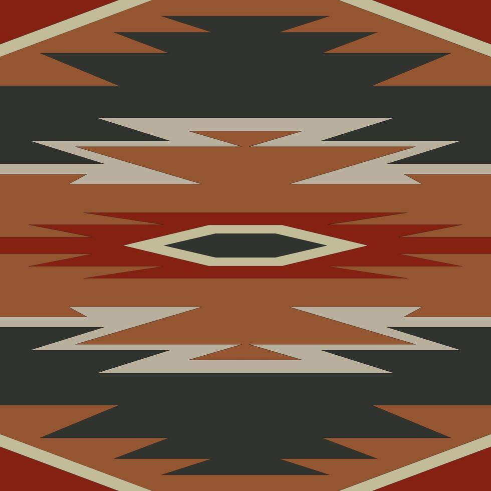 Aztec, Navajo geometric seamless pattern. Native American Southwest print. Ethnic design wallpaper, fabric, cover, textile, rug, blanket. vector