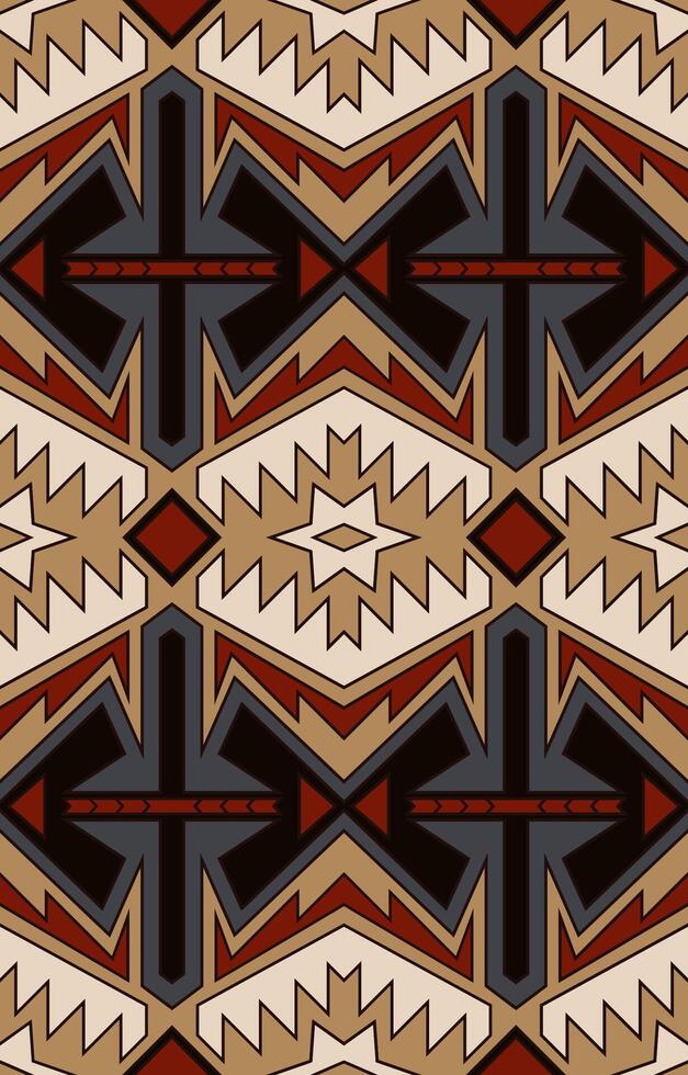 Aztec seamless pattern Aztec cloth Ethnic boho ornament, ethnic ikat seamless pattern in tribal pattern with ethnic aztec geometric prints. vector