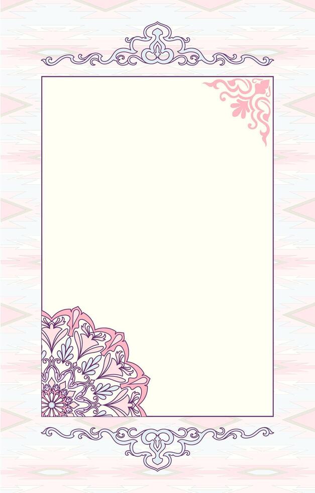 Pastel Elegance Delicate Mandala Frame vector