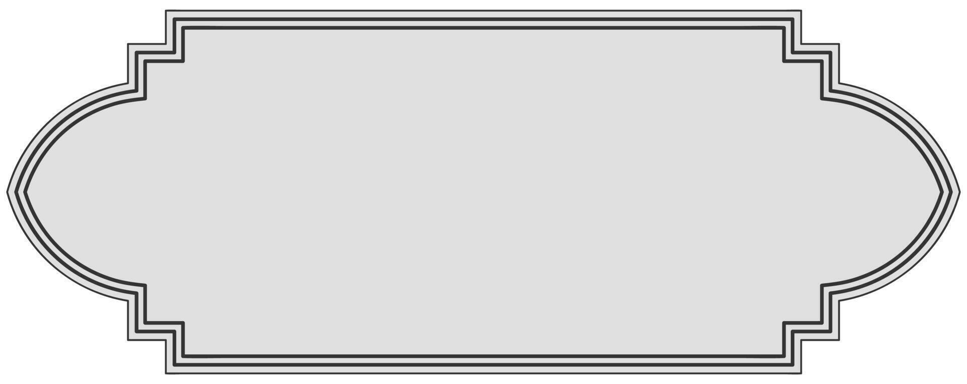 Classic frame, black lines overlapping a gray background. vector