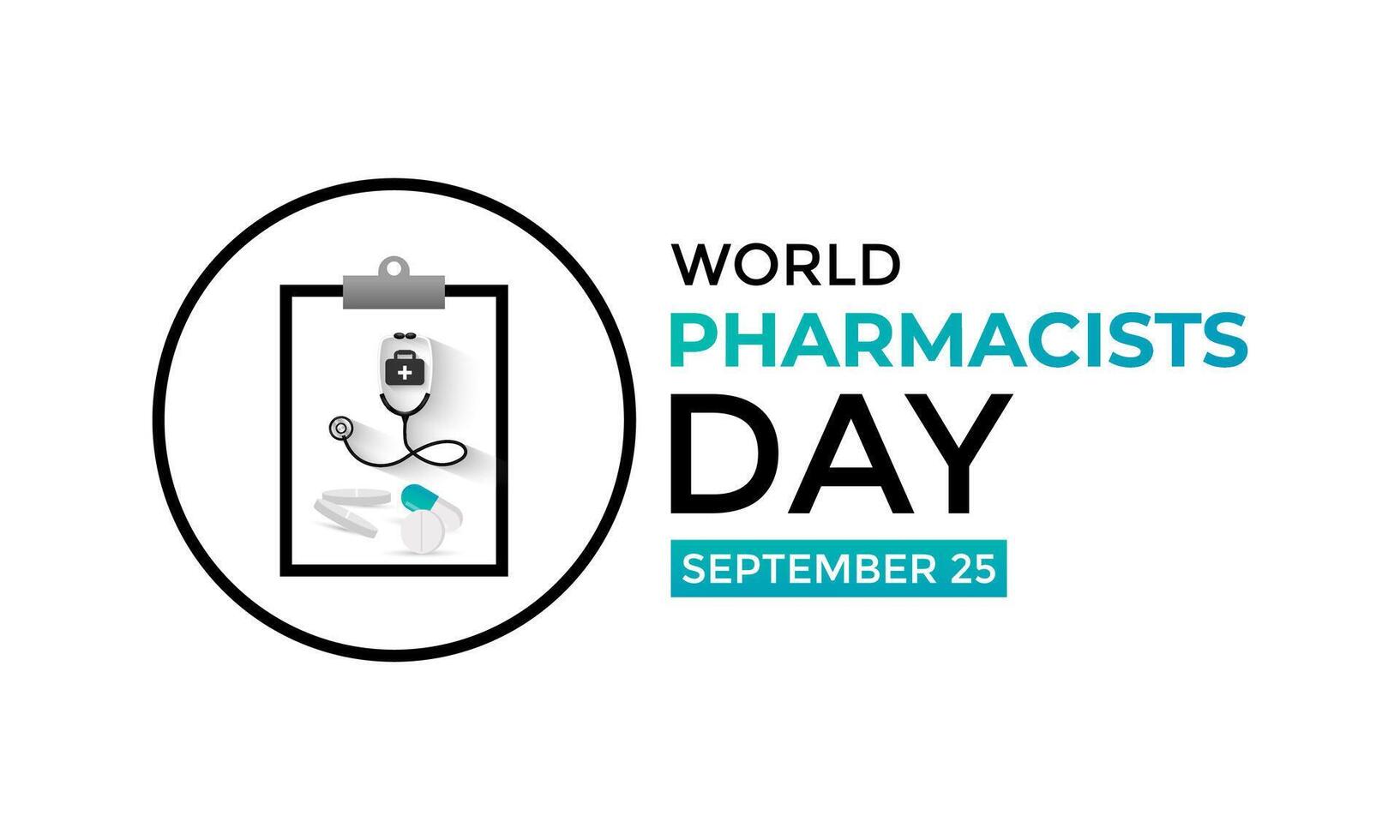 World Pharmacists Day is celebrated on September 25th each year. the contributions of pharmacists to improving health outcomes, managing medication therapy, and providing illustration. vector