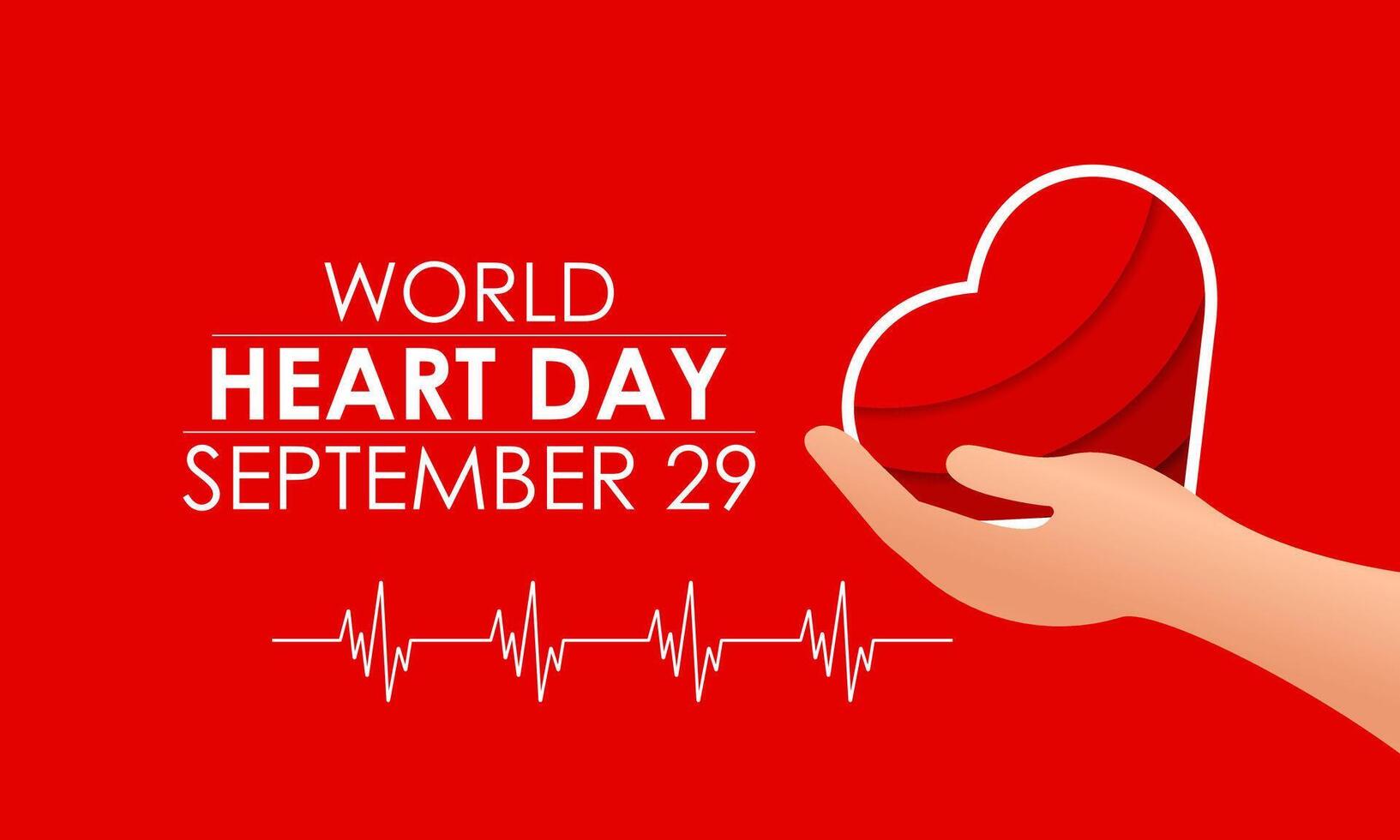 World Heart Day, observed annually on September 29th, is a global event dedicated to raising awareness about cardiovascular diseases and promoting heart-healthy living. illustration background. vector