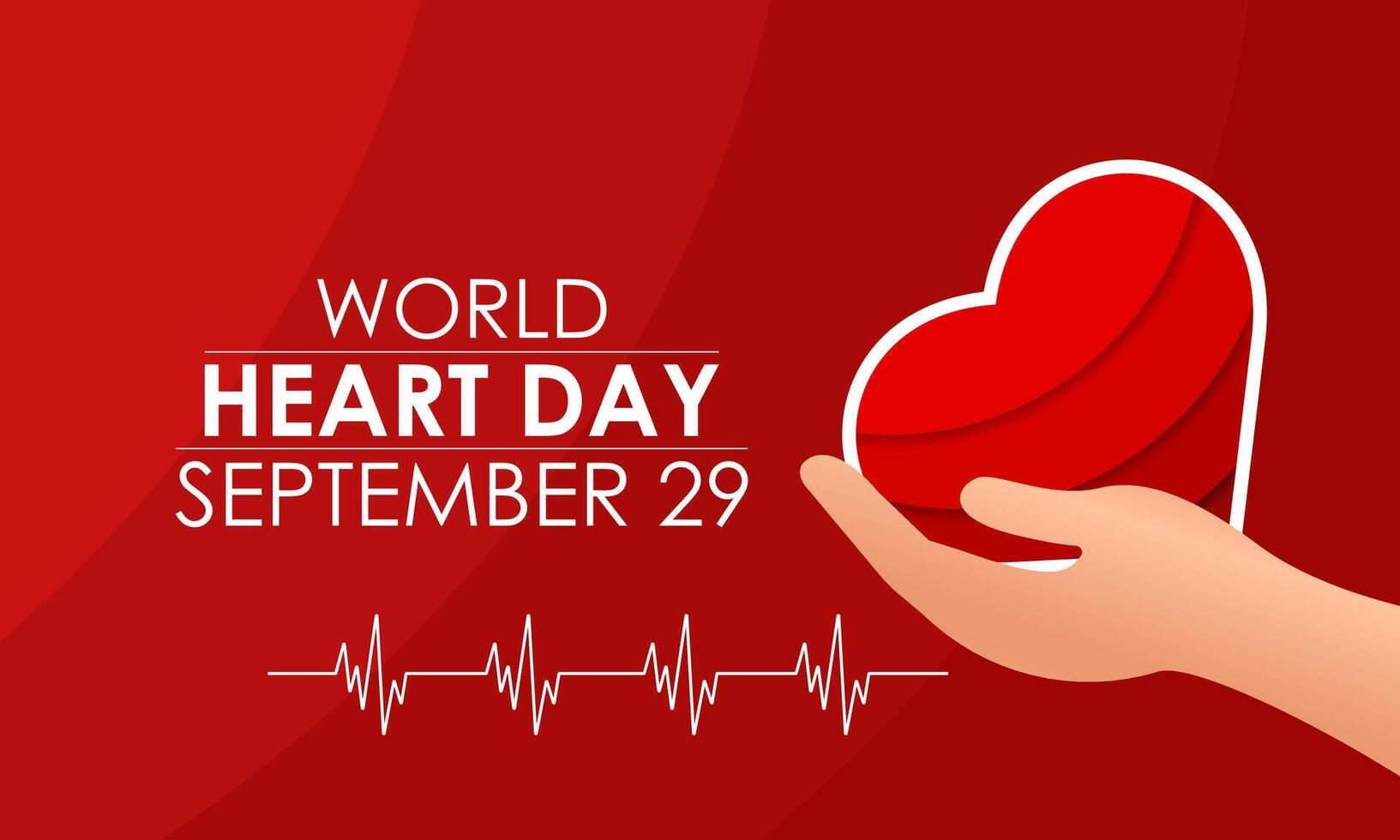 World Heart Day, observed annually on September 29th, is a global event dedicated to raising awareness about cardiovascular diseases and promoting heart-healthy living. illustration background. vector