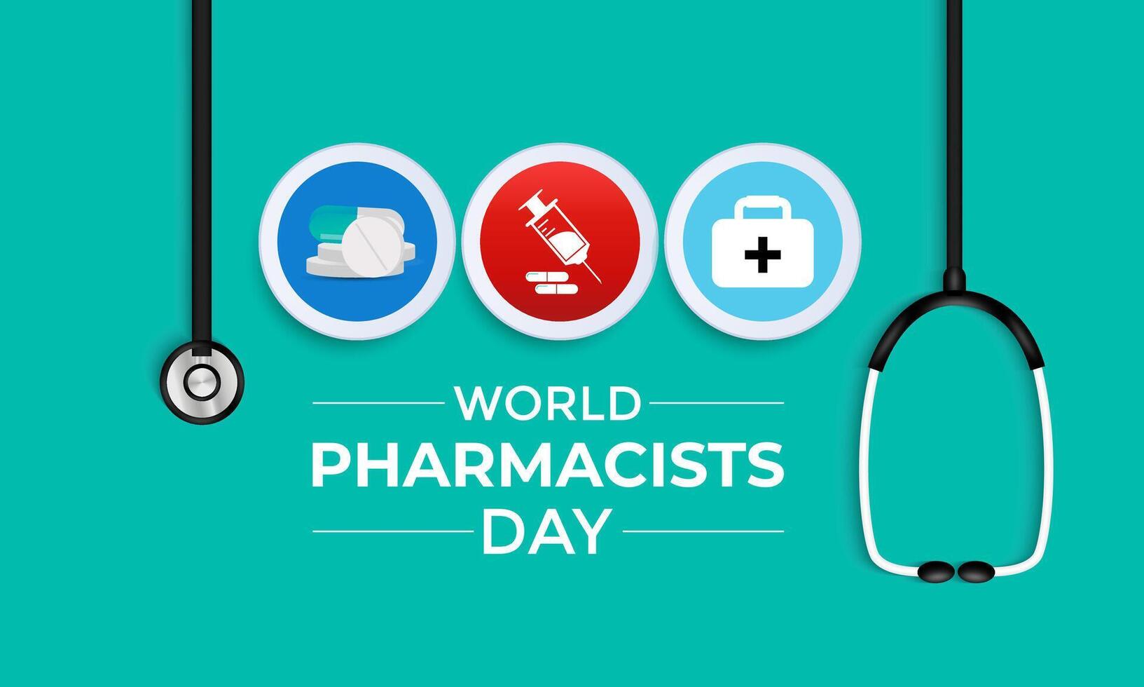 World Pharmacists Day is celebrated on September 25th each year. the contributions of pharmacists to improving health outcomes, managing medication therapy, and providing illustration. vector
