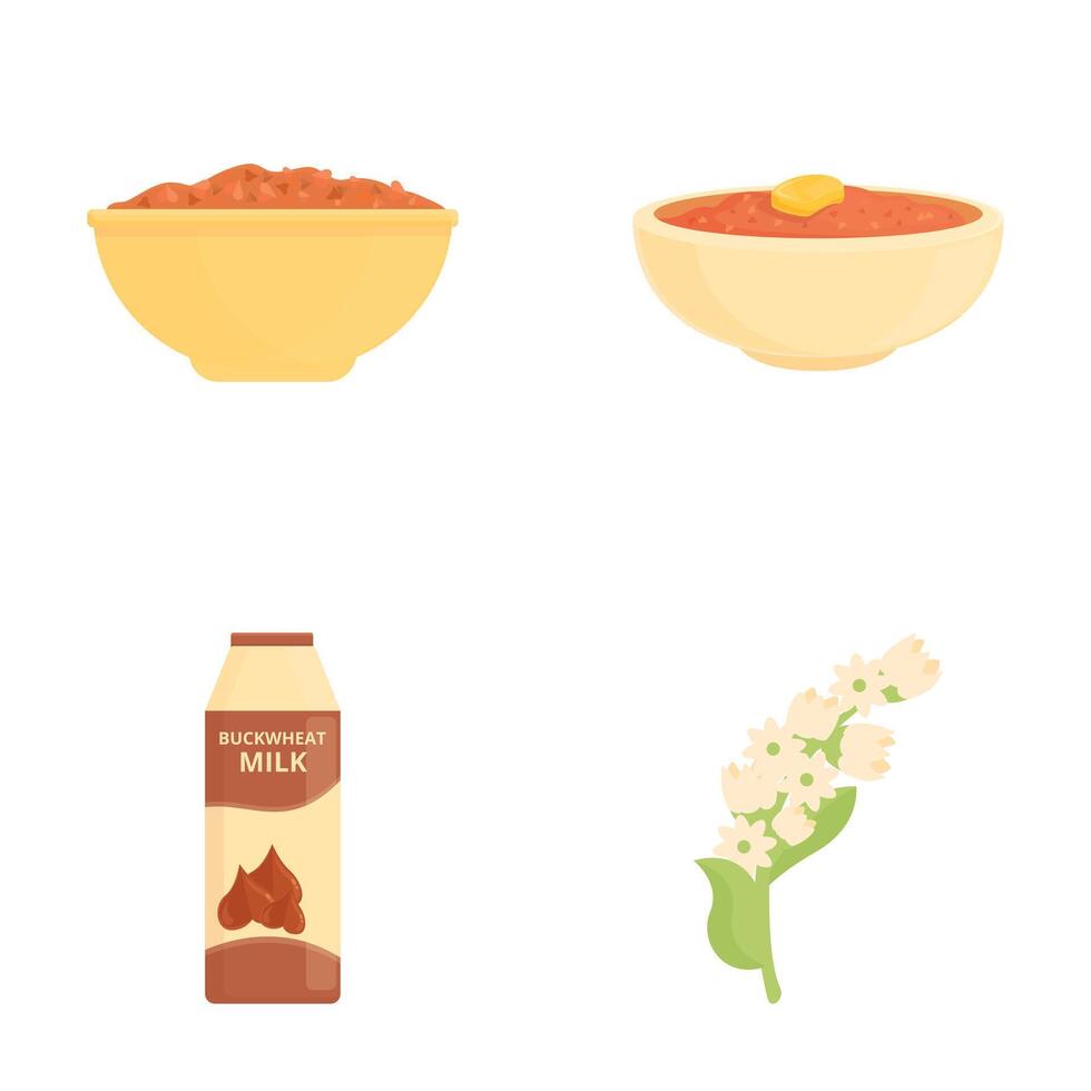 Assorted vegan food icons set vector