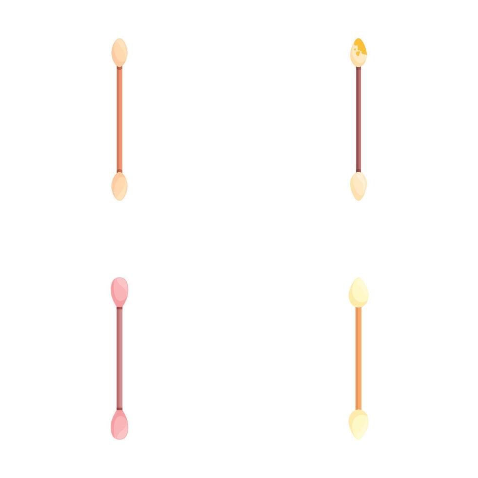 Set of cartoon matches with different colored heads vector
