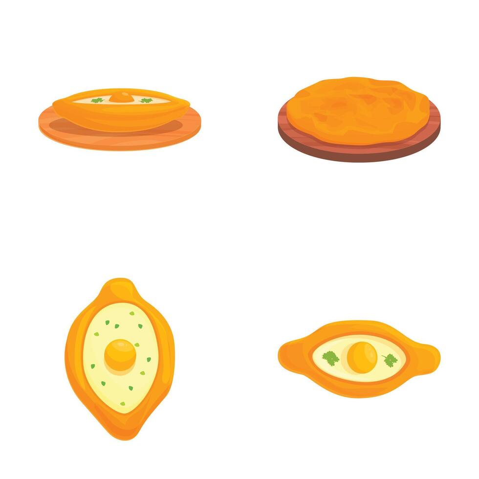 Set of traditional georgian breads vector