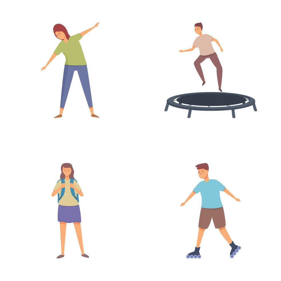 Diverse people engaging in different activities vector
