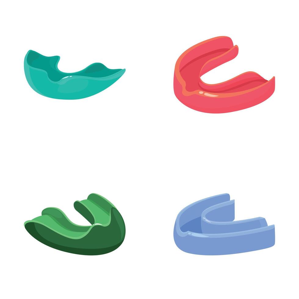 Colorful cartoon fortune cookies vector set