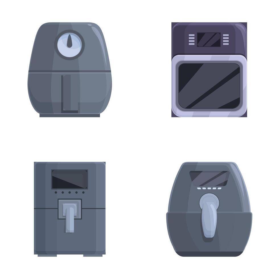 Set of modern kitchen appliances icons vector