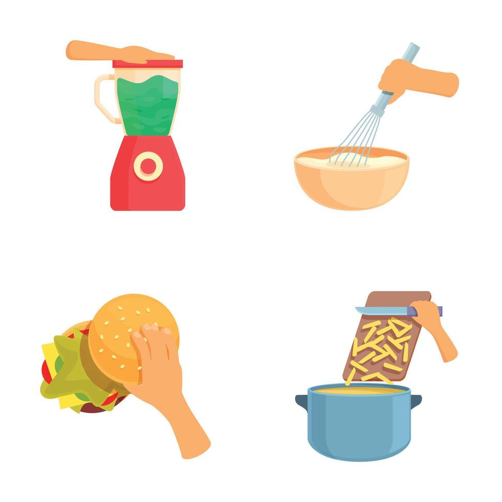 Collection of vector kitchen and cooking illustrations