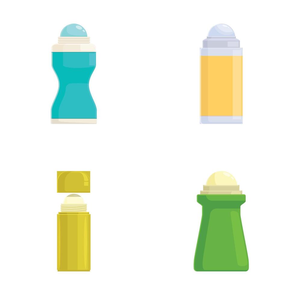 Set of four different spice shakers vector icons