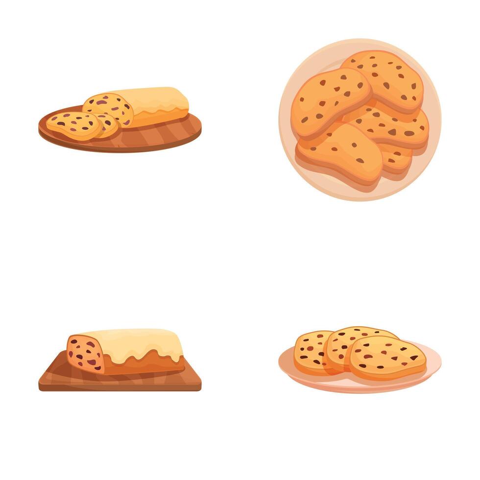 Assorted cookies set vector illustration