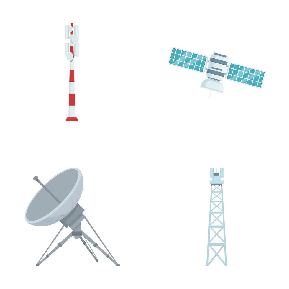 Set of modern communication technology icons vector