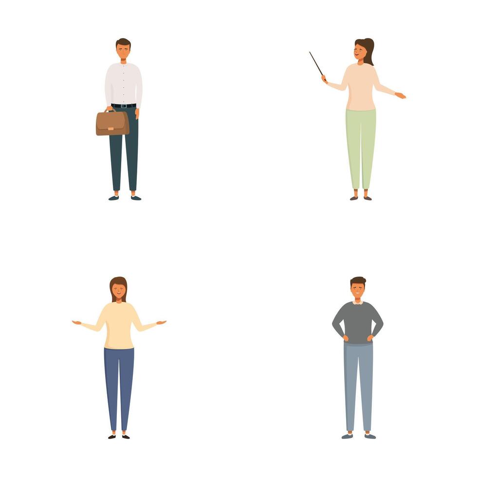 Diverse set of professional people characters vector