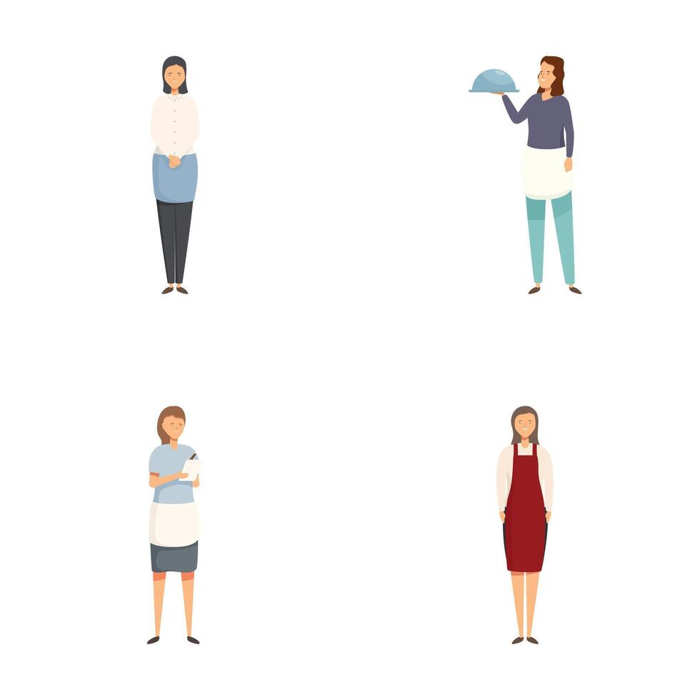 Diverse professional women characters set vector