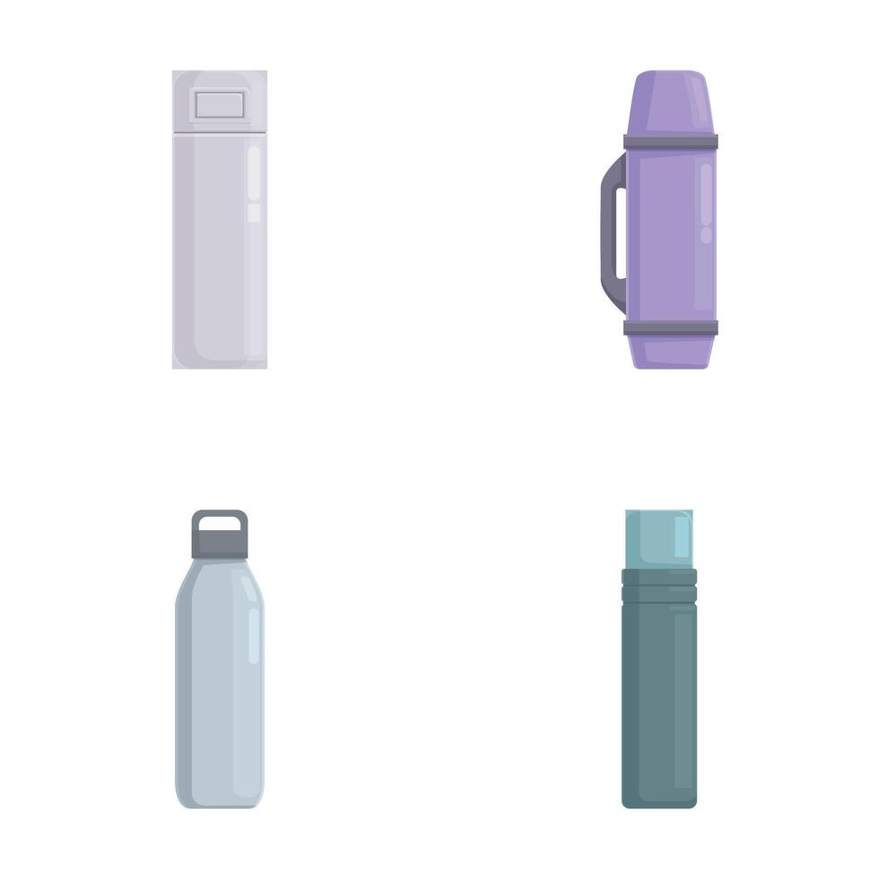 Set of water bottles in vector style