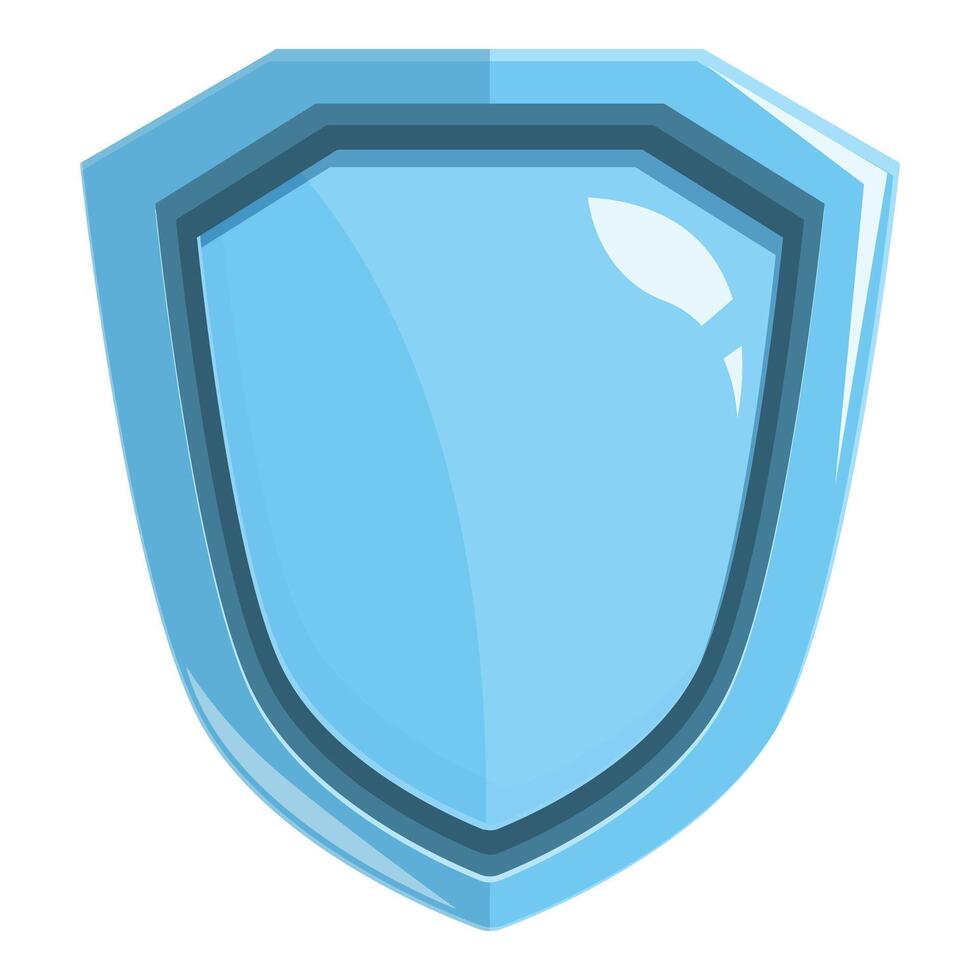 Blue shield providing protection with copy space vector