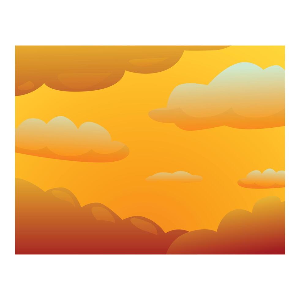 Gradient colored clouds are gathering in the sky at sunset vector