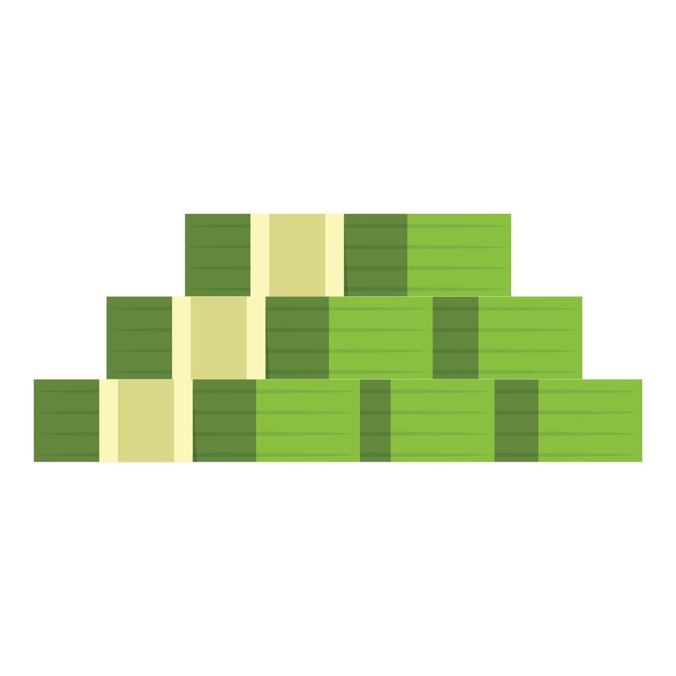 Big stack of cash money increasing wealth vector