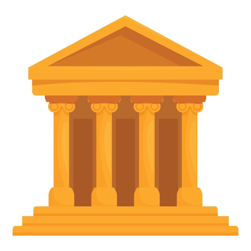 Ancient greek or roman temple building with columns vector