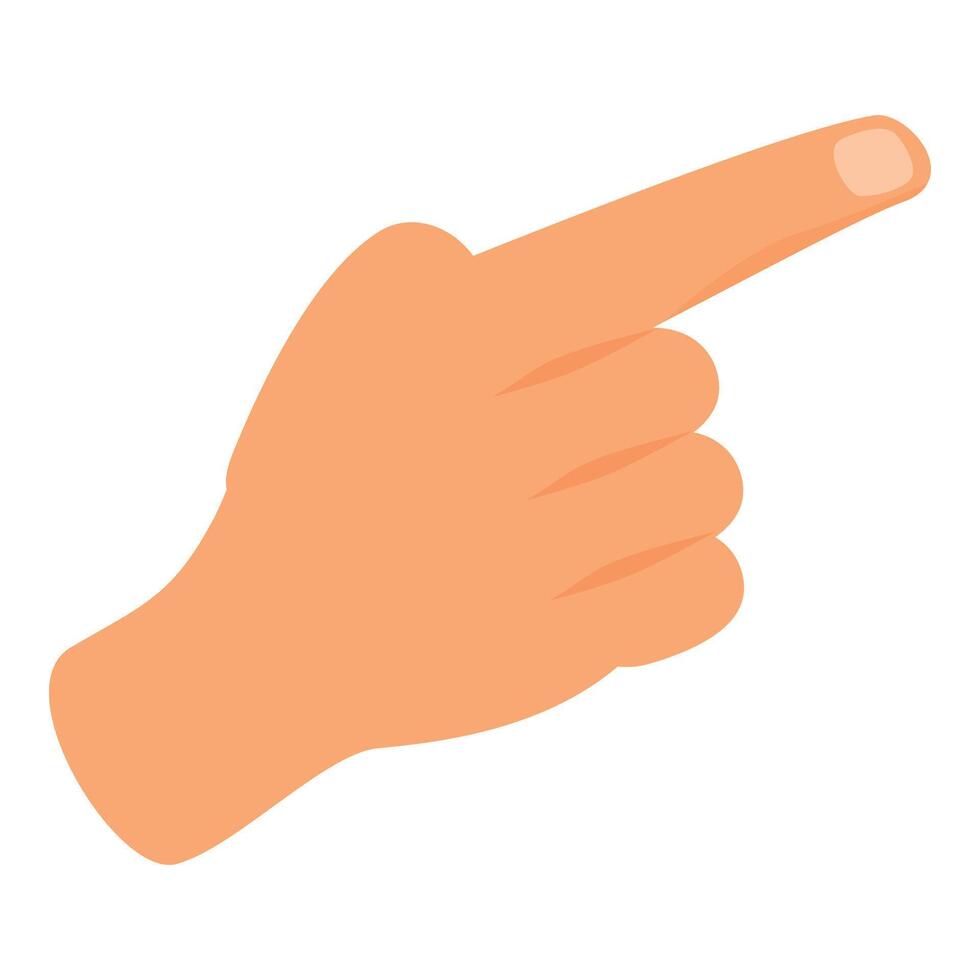 Cartoon hand pointing with index finger vector