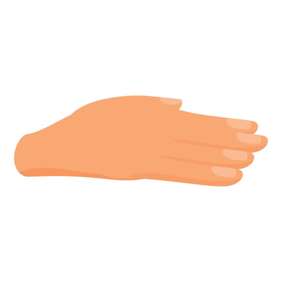Open empty hand showing gesture holding taking or receiving vector