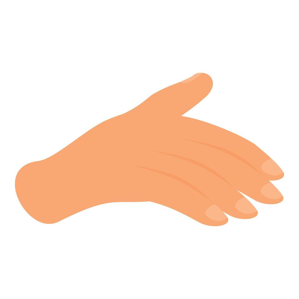 Open empty hand giving taking holding gesture vector