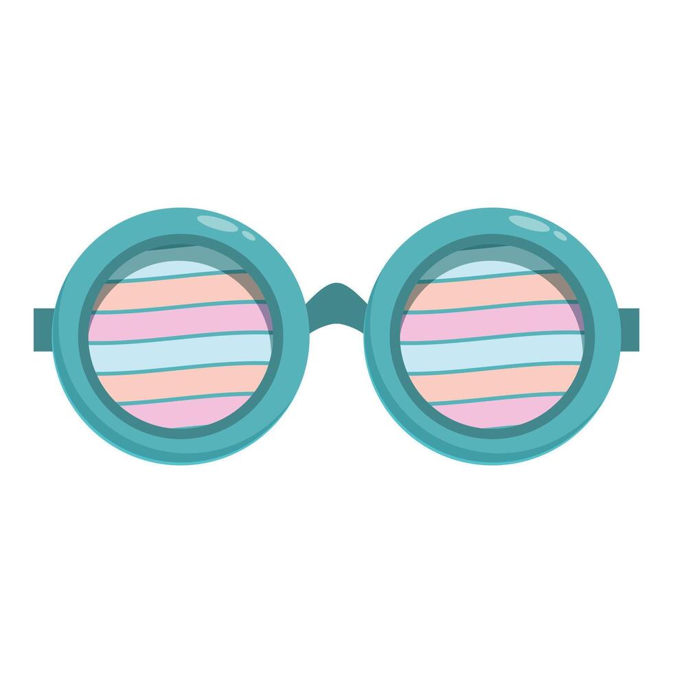 Shutter shades sunglasses protecting from sunlight with colorful striped lenses vector