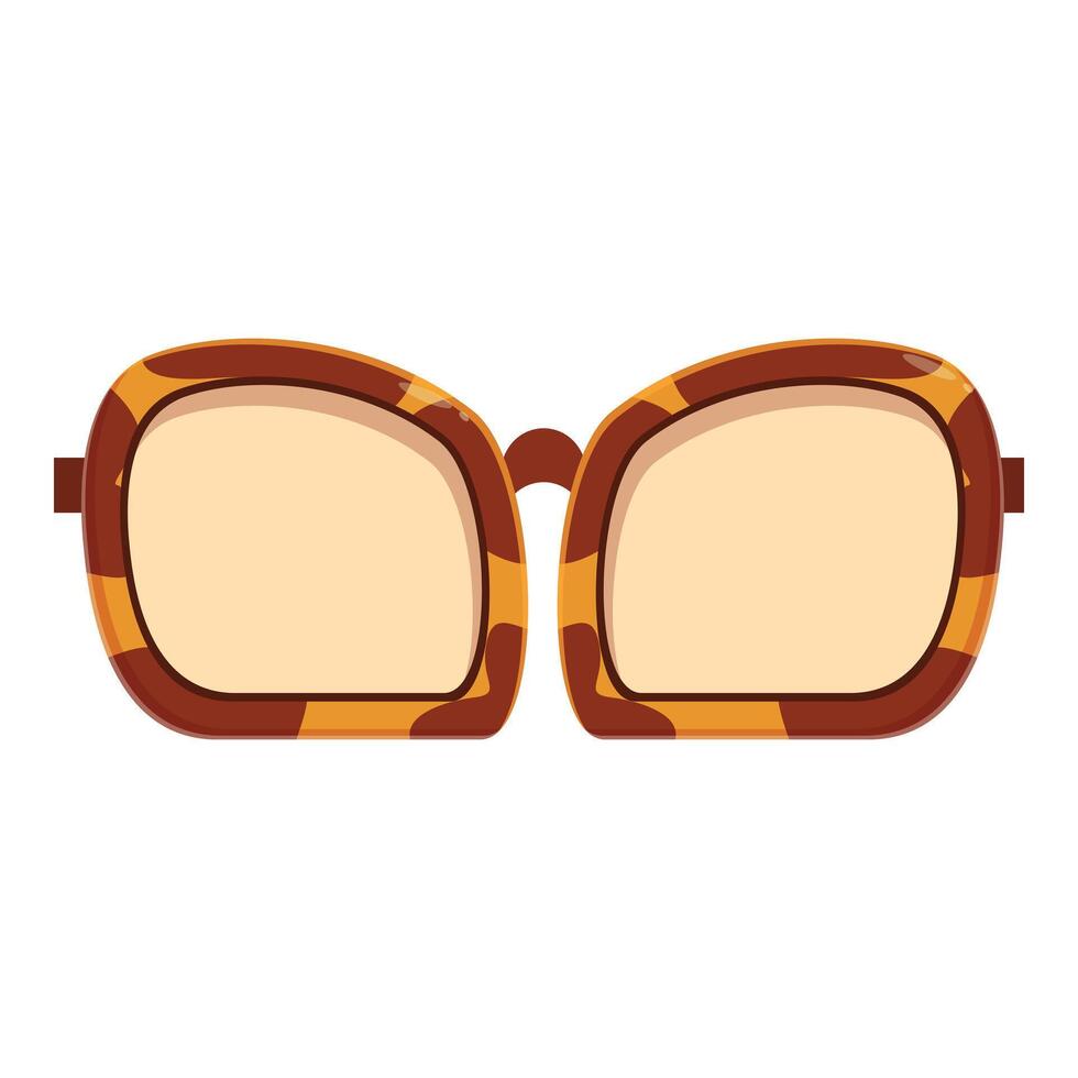 Stylish sunglasses protecting from sunlight with brown tortoise shell frame vector