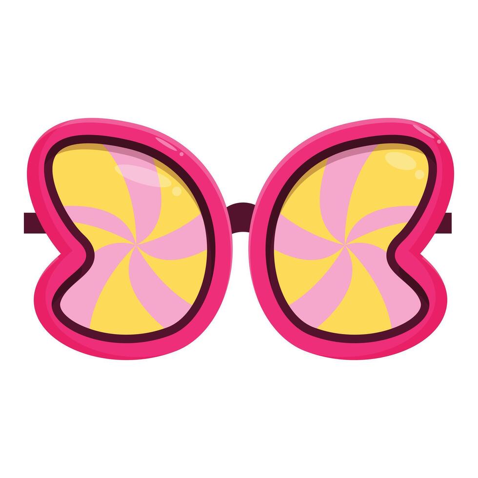 Pink candy shaped sunglasses for summer party fun vector