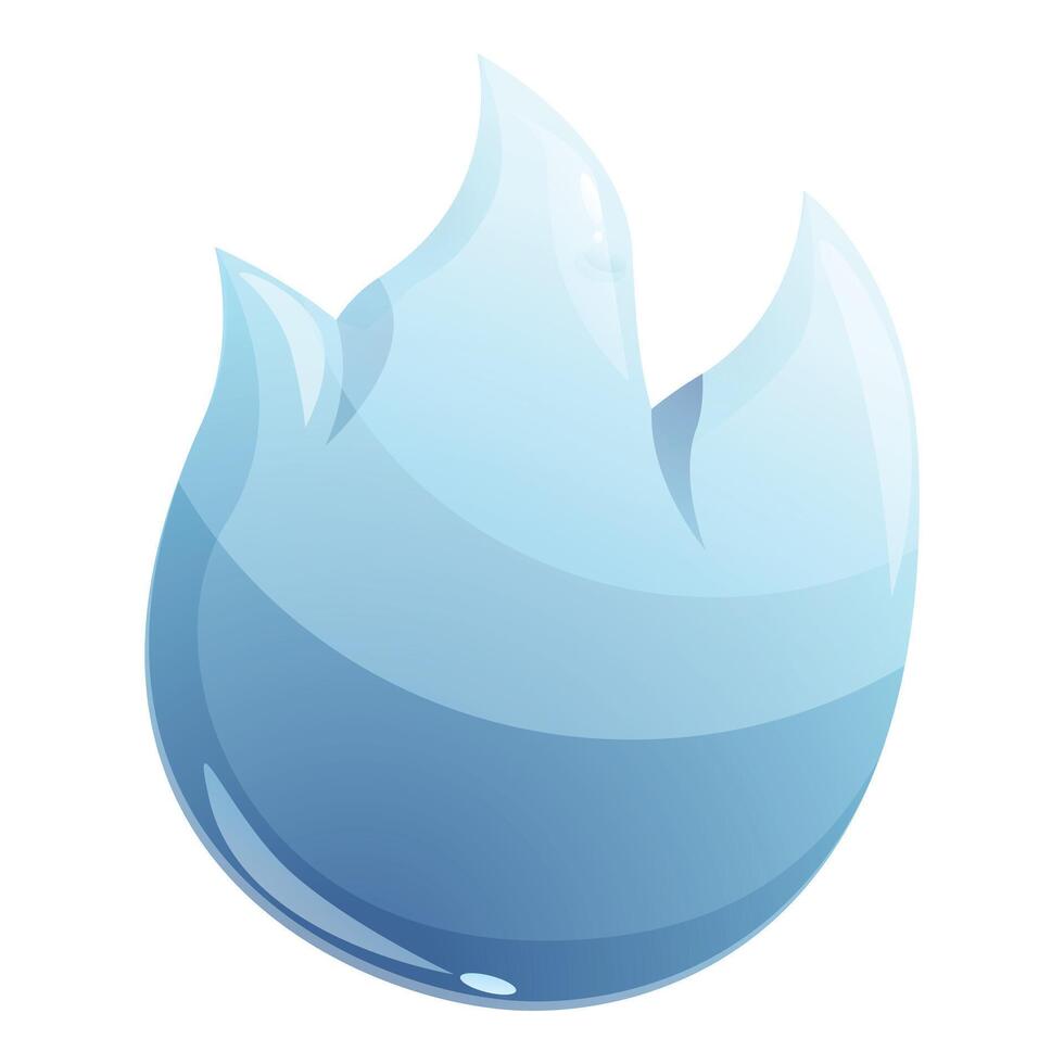 Blue fireball glowing with fantasy light magic effect vector