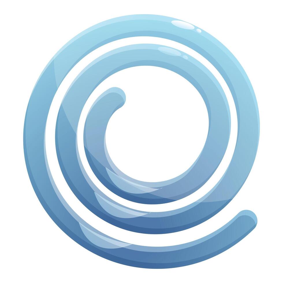 Blue spiral forming abstract circular shape vector