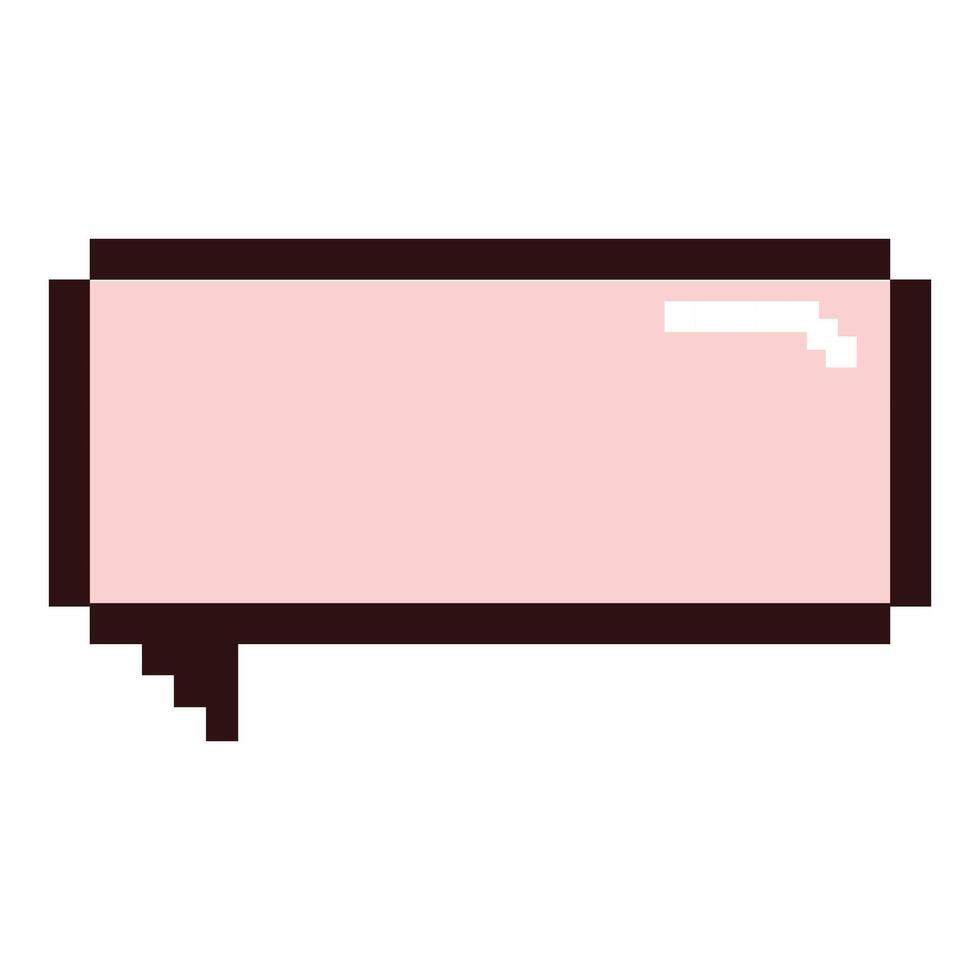 Pixelated speech bubble showing empty dialogue box vector