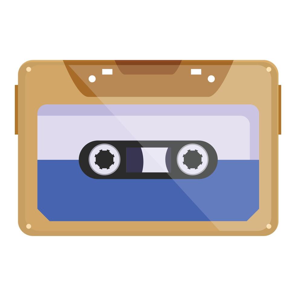 Old audio cassette tape submerged in blue water vector