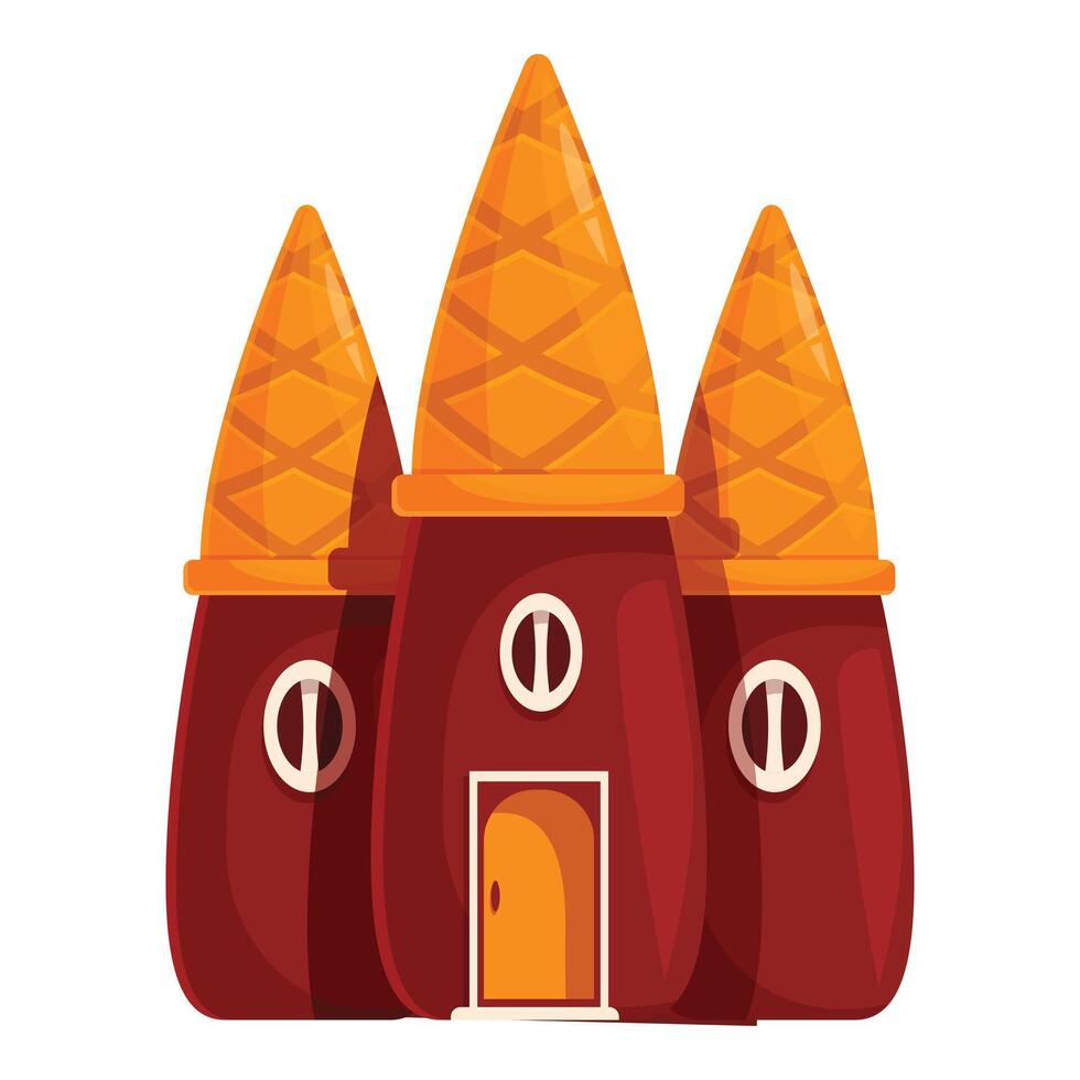 Fairytale medieval fantasy castle building standing alone vector