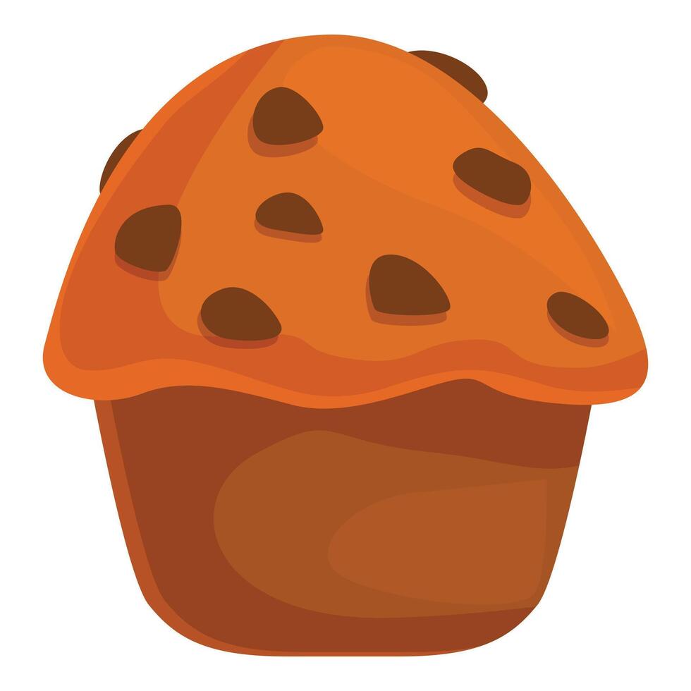 Delicious chocolate chip muffin baking in muffin tin vector