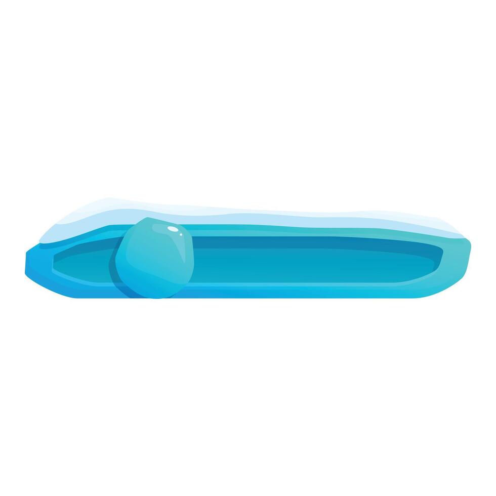 Blue loading bar progressing with snow cap design element vector