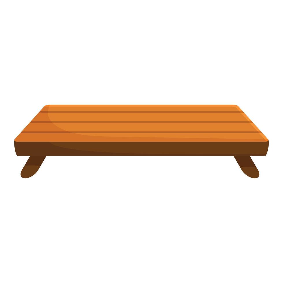Simple wooden table with legs, isolated on white background vector