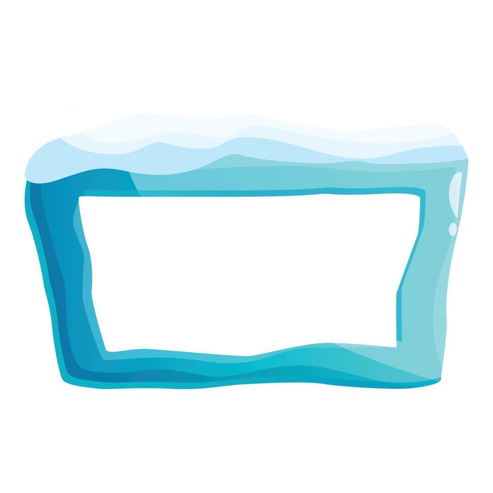 Frozen water border creating rectangular shape vector