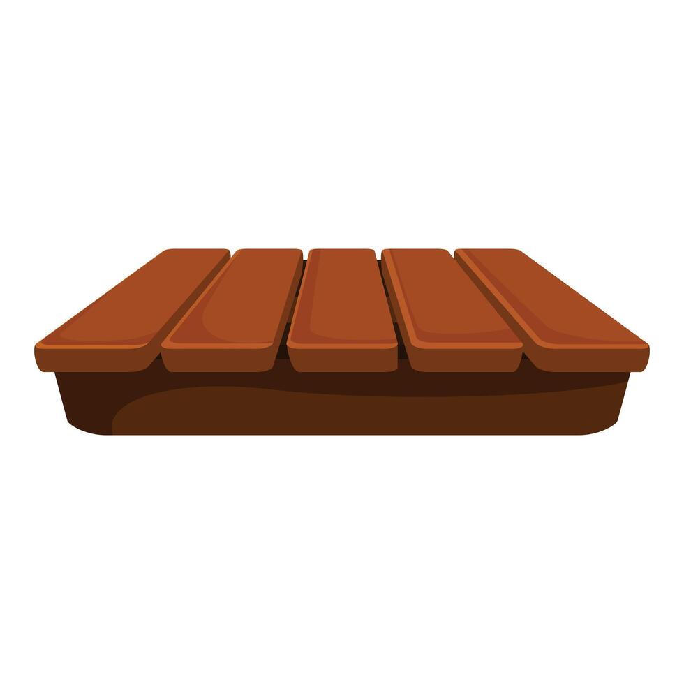 Wooden platform providing solid and reliable support vector