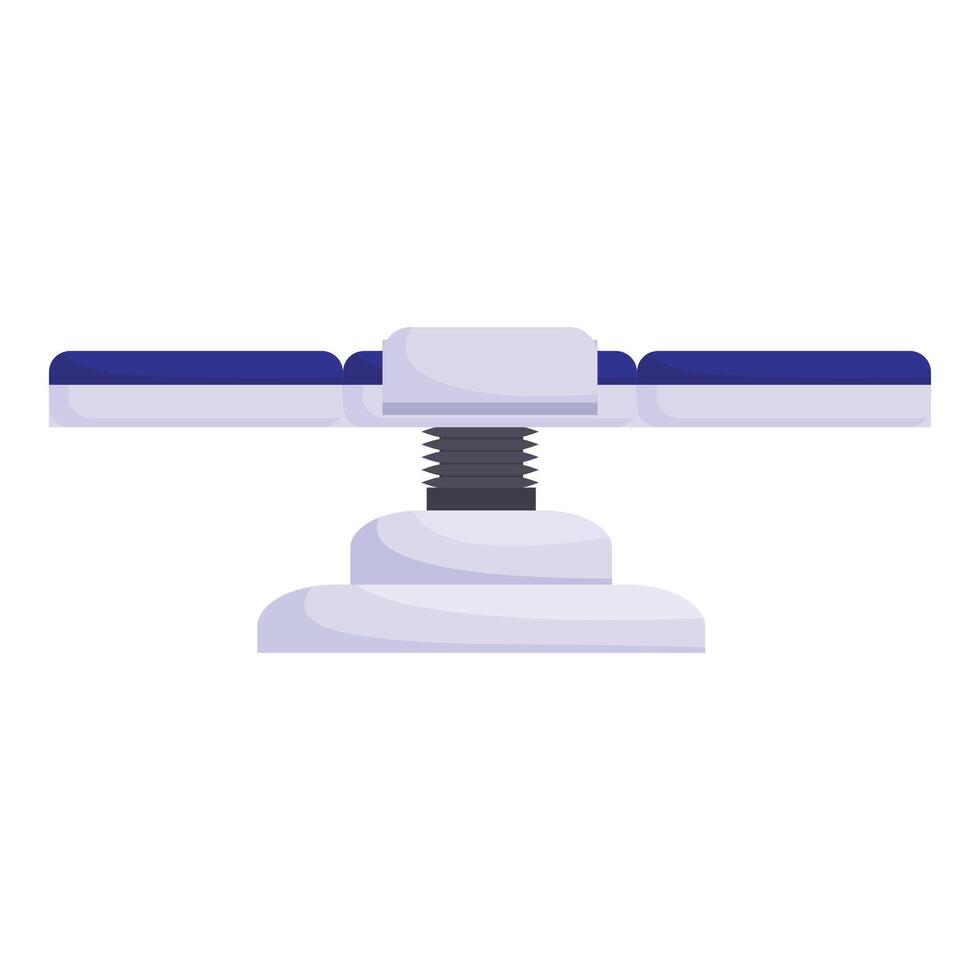 Operating table standing on single leg for surgery in modern clinic vector