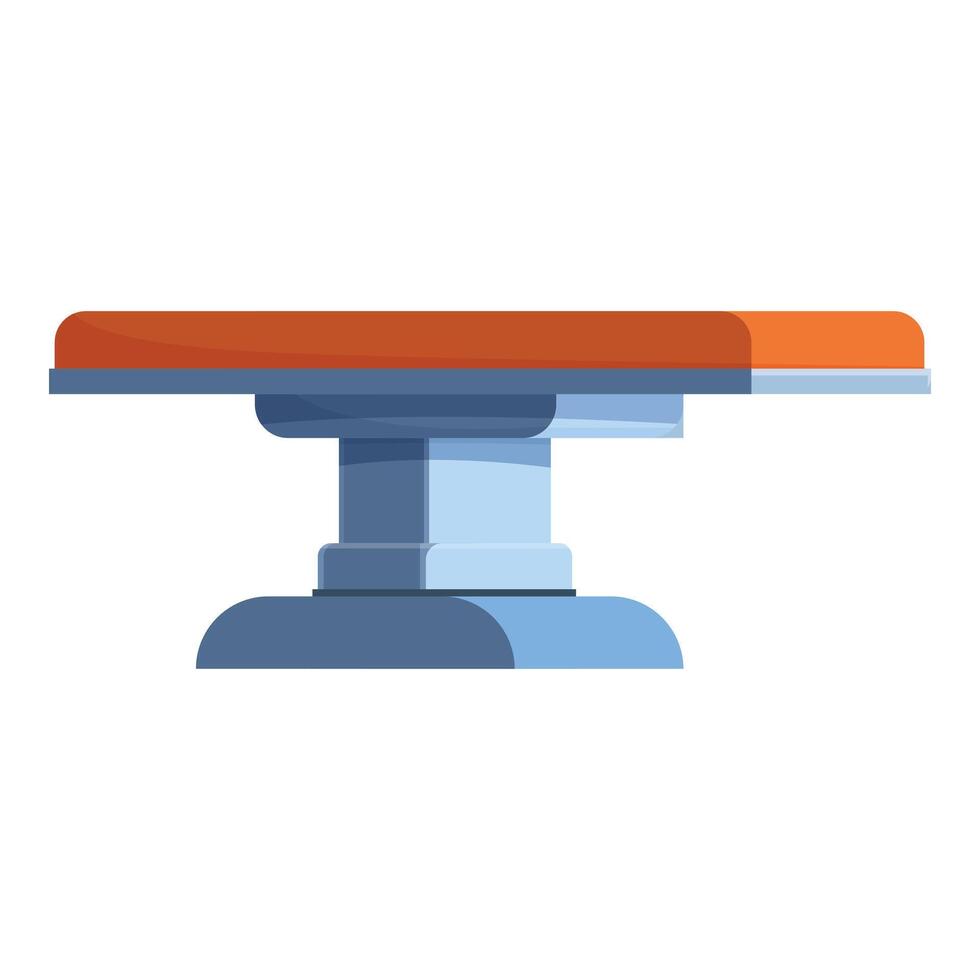 Medical examination table standing in empty doctor's office vector
