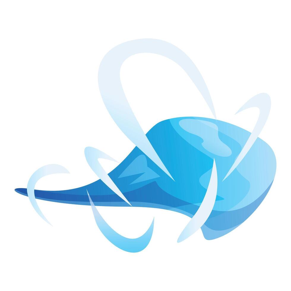 Blue magic aura with swirling effect is flying vector
